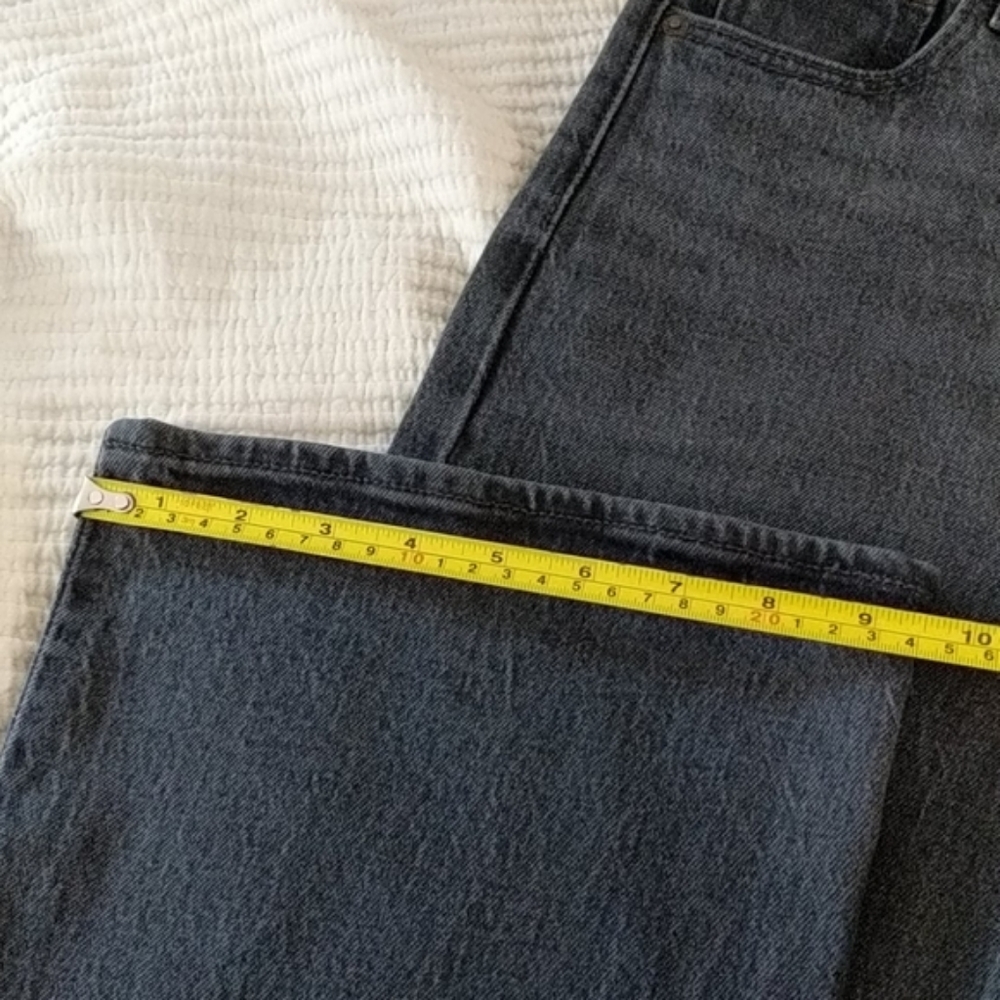 Levi's Ribcage High Rise Flare Jeans Black Grey - Picture 6 of 8